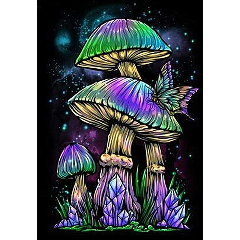 

Набор для алмазной живописи с изображением грибов, бабочка 5D, алмазная вышивка, мозаика, искусство, сделай сам, ручная работа, алмазная инкрустация, подвесная картина