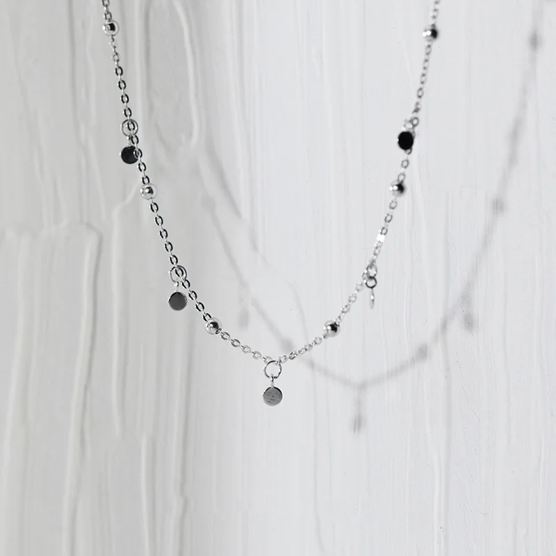 TrustDavis чокер ожерелье звеньевая цепвечерние маленькие кисточки круглые бусины