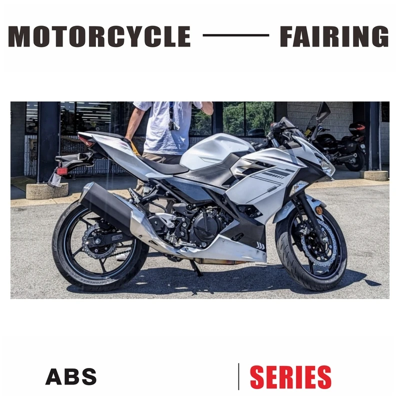 2023 новый белый серебристый набивной комплект для кузова мотоцикла Ninja 400 18-19-21-22-23