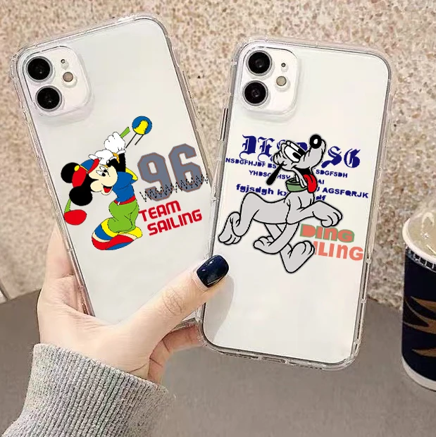 

Original Mickey Mouse For Apple iPhone 13 12 11 Pro Mini X XR XS Max SE 6 6S 7 8 Plus Clear Phone Case Full Protection TPU