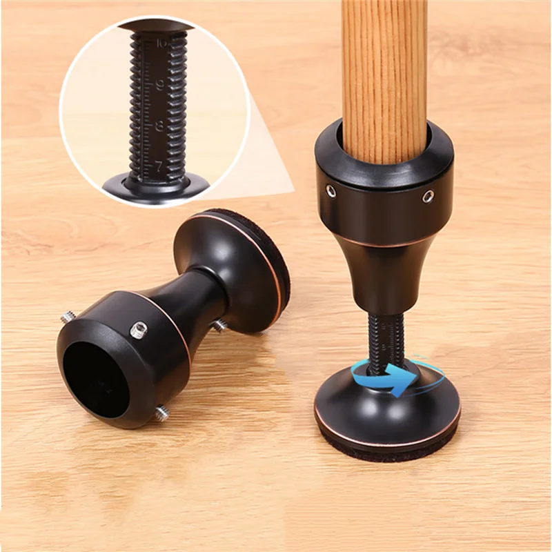 

Adjustable Chair Riser Lifter Sofa Legs Riser Table Feet Protector Rotatable Furniture Riser Base for Home Office Hotel Cafe