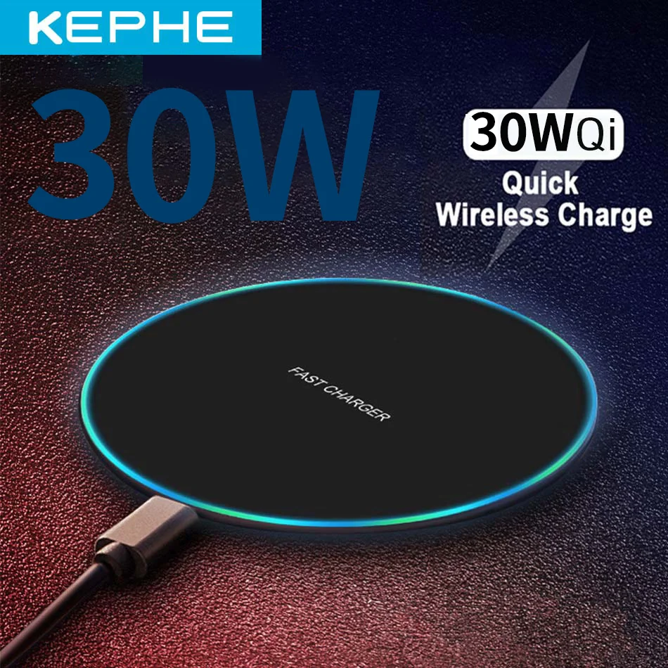30W qi Wireless Charger for iPhone 11 12 X XR XS Max 8 fast wirless Charging for Samsung Xiaomi Huawei phone Qi charger wireless