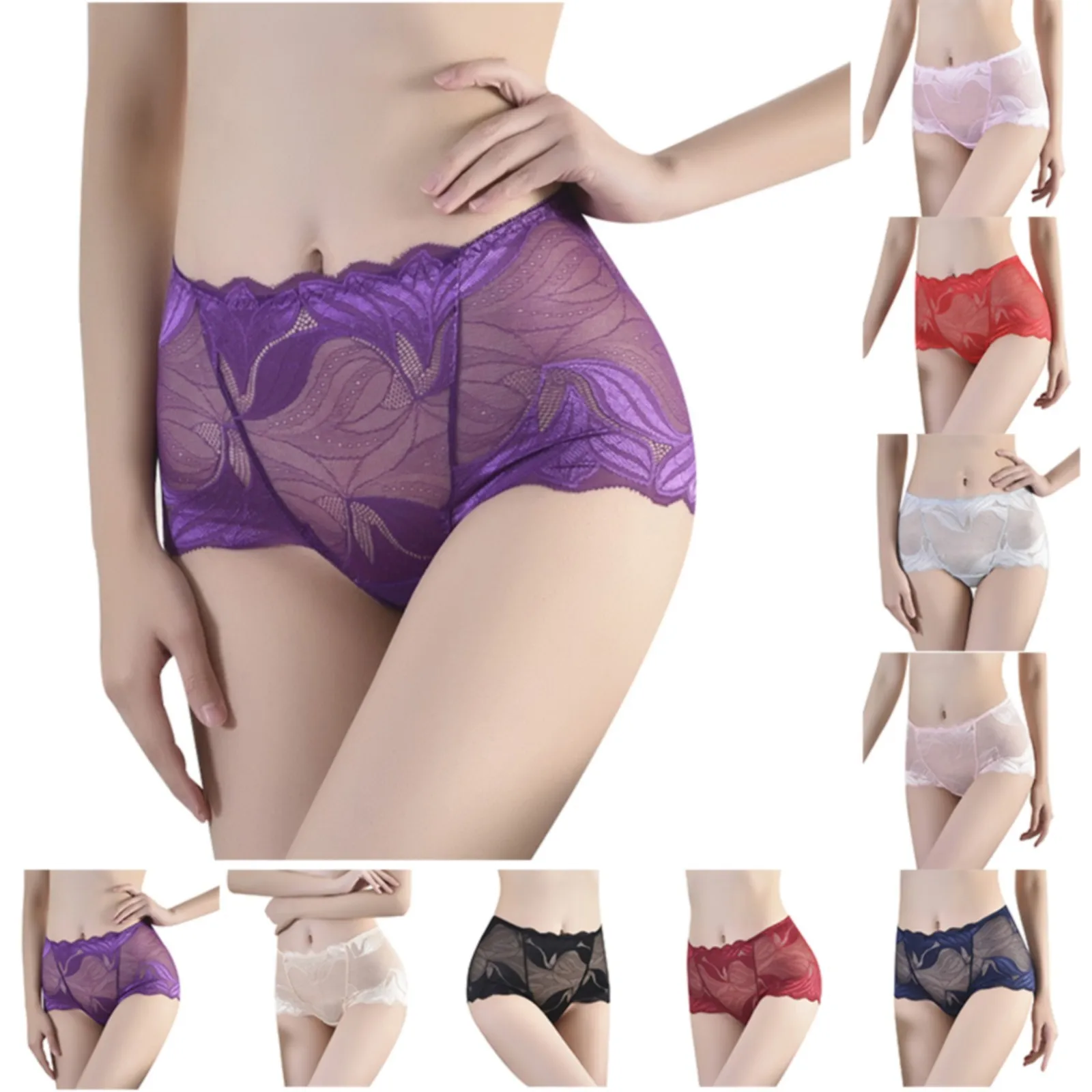 

Женские сексуальные трусики, бесшовное Прозрачное нижнее белье, прозрачное кружевное нижнее белье с высокой талией, брифы для женщин, ажурные трусики, Корректирующее белье