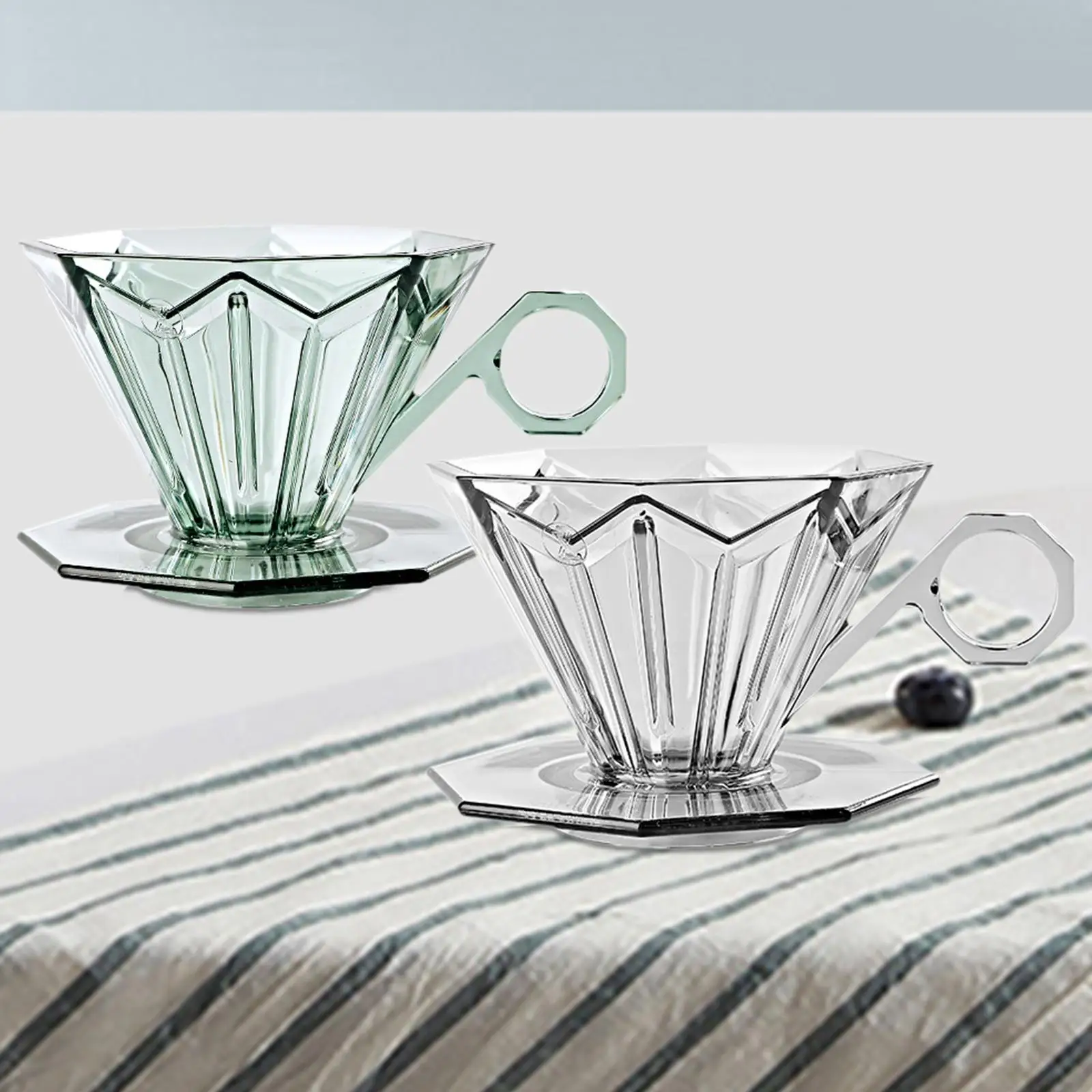 Чашка с фильтром для кофе плоским дном практичный подарок любителей конус