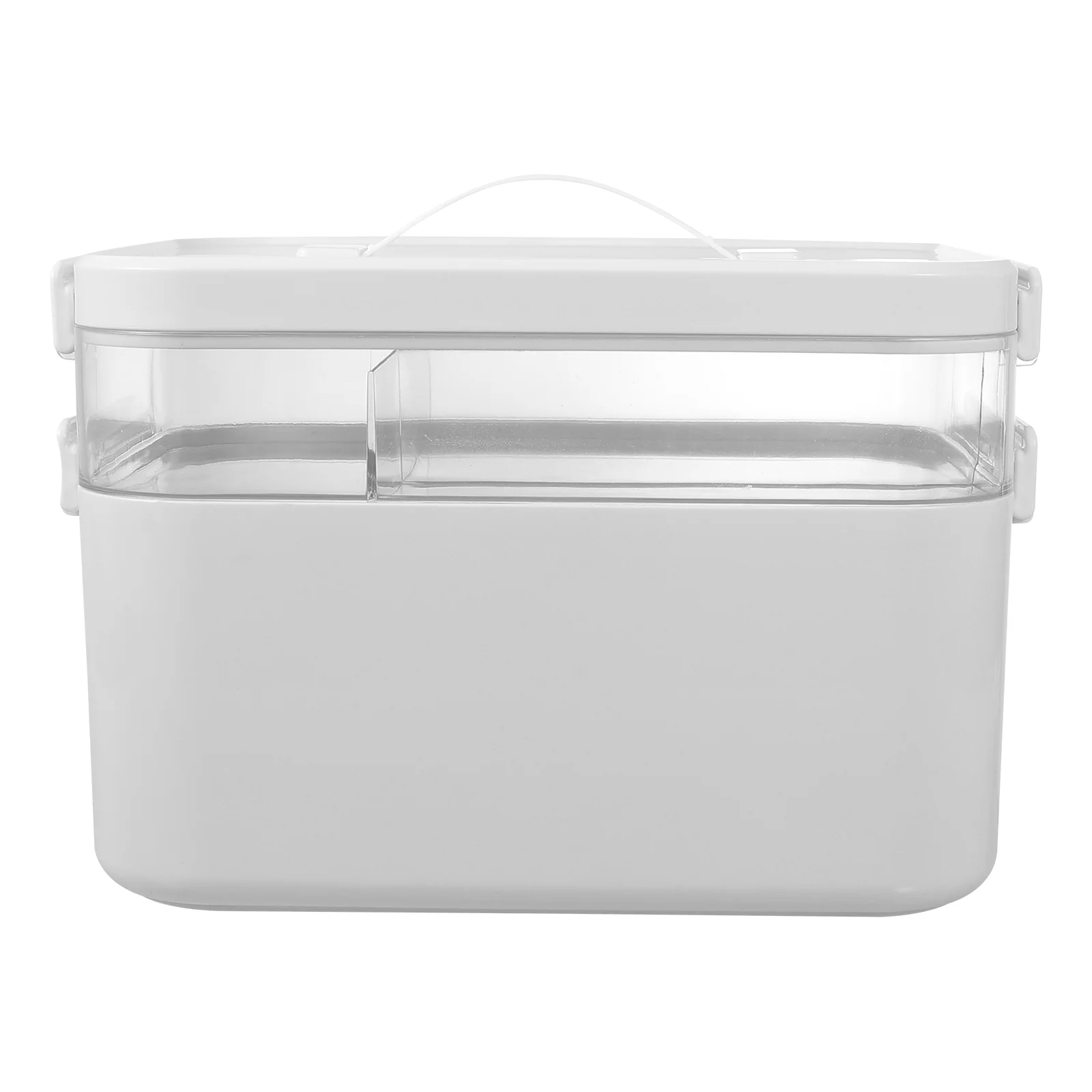 

First Aid Kit Sundries Case Clear Plastic Containers Versatile Storage Organizer Bins Medicine Home Pocket Handle