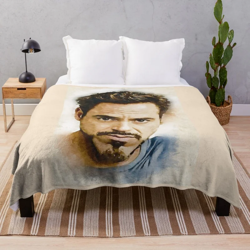 

A Tribute to Robert Downey Jr. Throw Blanket Giant Sofa Knit Blanket