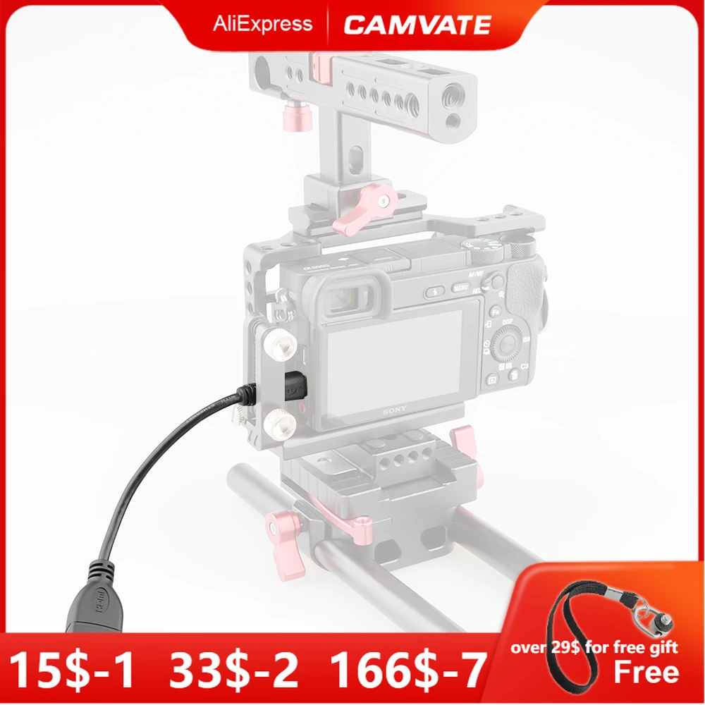 

CAMVATE HDMI Mini Connector 6 "HD Mini Male to HD Female Adapter Cable