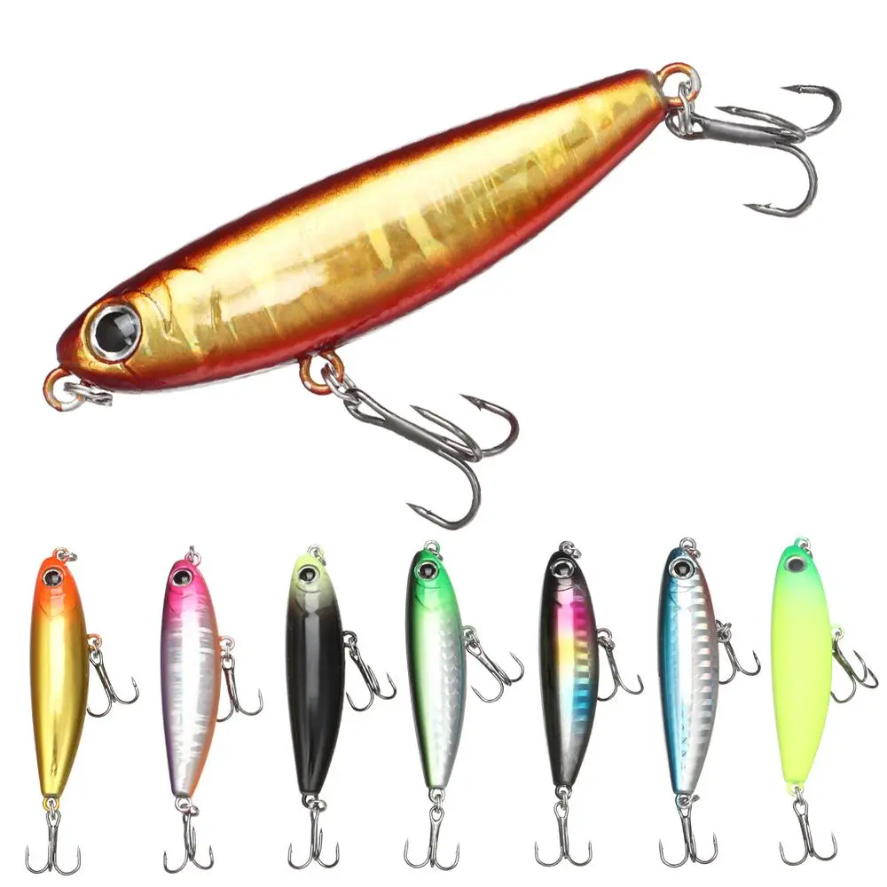 

60mm/6g 8 Colors Bionic Fishing Lure Luya Bait Pencil Bait Water Surface Stream Horse Mouth White Striped Mandarin Fish Bait