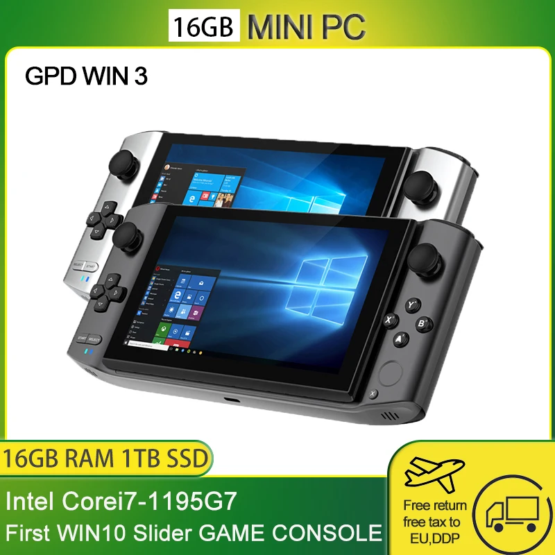 Игровой мини-ноутбук GPD WIN3 Intel i7 1195G7 5 дюймов портативный геймпад планшет 16GB1TB WIN10
