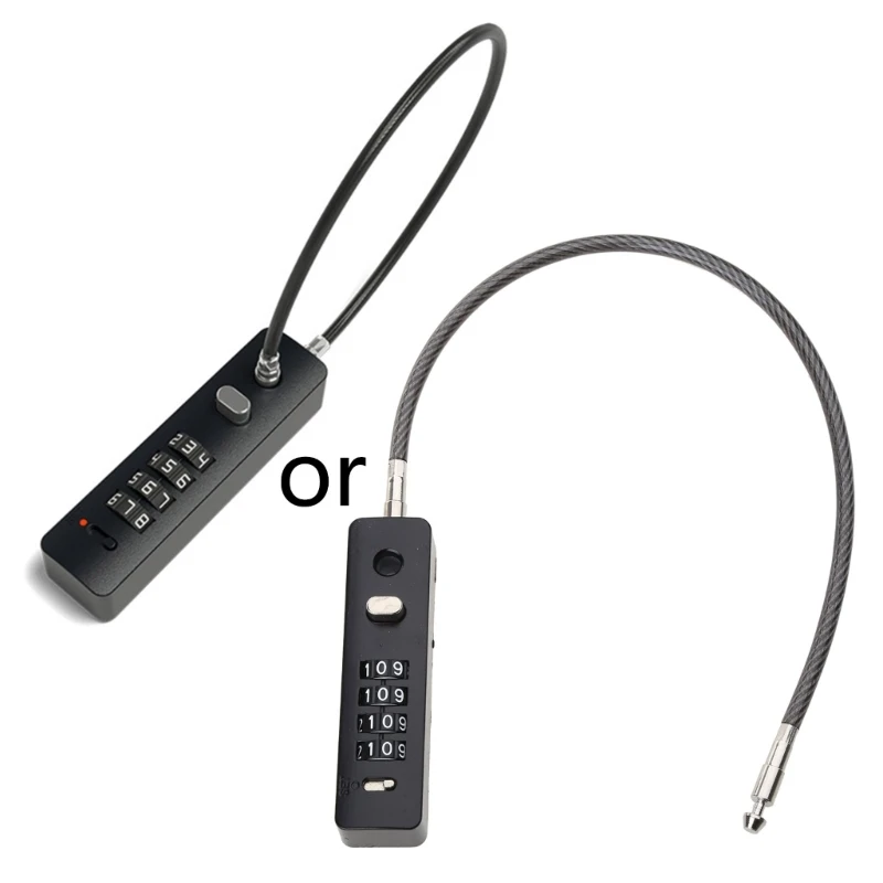 

Mini Helmet Lock Anti-theft 4 Digit Password Locks Bike Cable Lock for Scooter Motorcycle Portable MTB Road