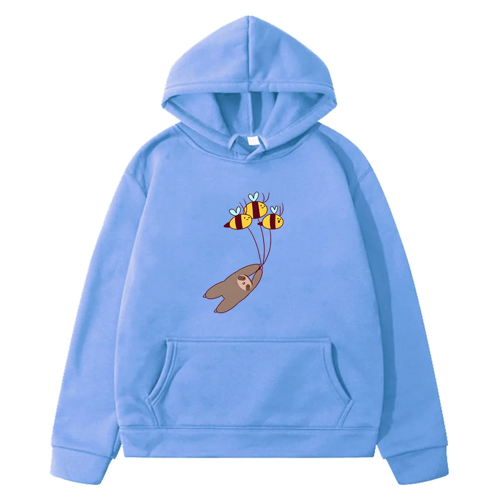 

Sloth Hoodies for Boys and Girls Kawaii Sweatshirts Long Sleeve Casual Comfortable Pullovers Fleece Autumn Warm Tops Children