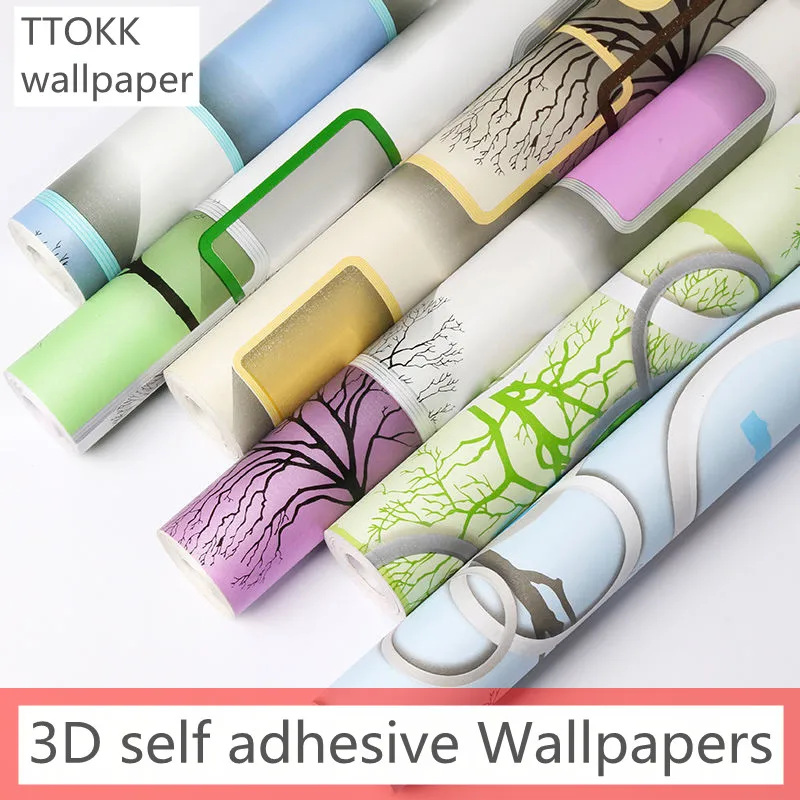 3D самоклеящаяся настенная бумага украшение для спальни общежития домашняя