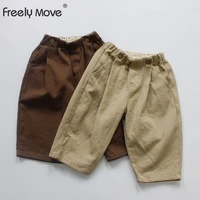 freely move fashion 2022 baby boys girls summer cotton harem pants kids clothes children sweatpants trousers breathable