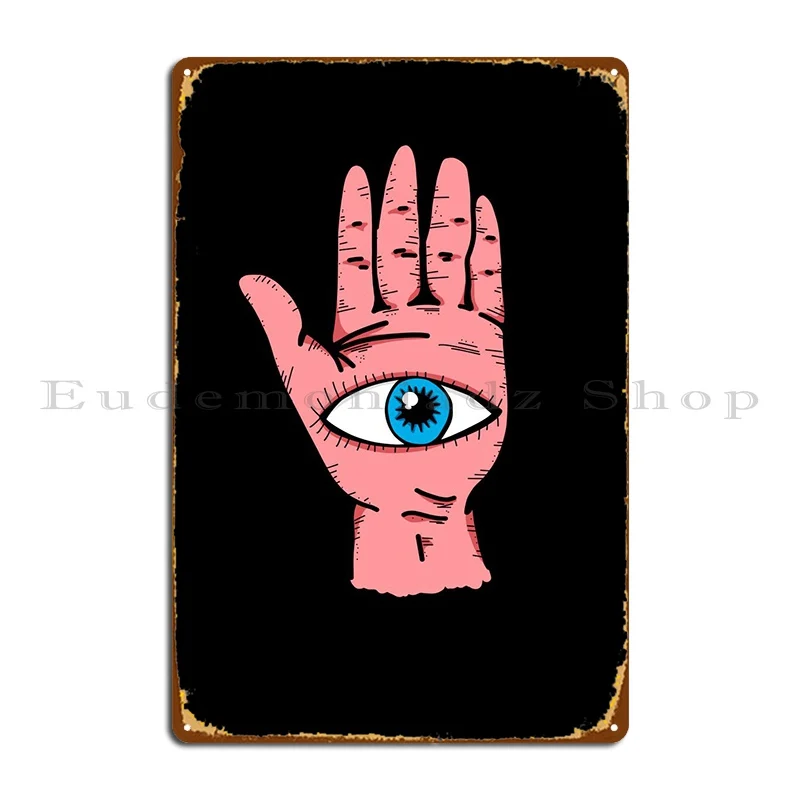 

Eye In Hand Hamsa Magic Metal Signs Party Pub Pub Custom Club Tin Sign Poster