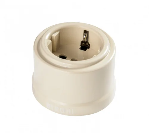 BIRONI Пластик Cлоновая кость Розетка с/з |
