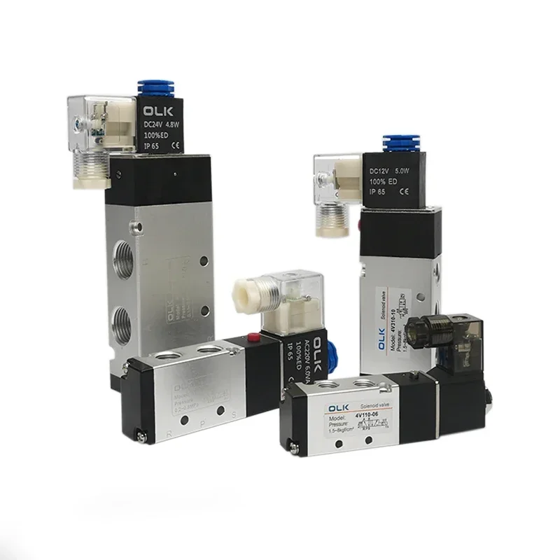 4V110-06 4V210-08 4V310-10 4V410-15 Электромагнитные 2-позиционные 5-ходовые пневматические