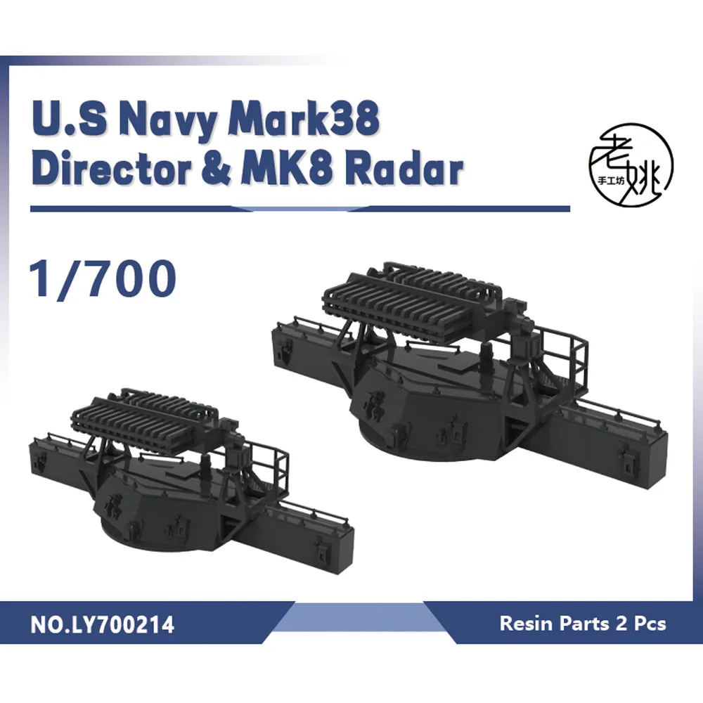 

Yao's Studio LY700214 /LY350214/LY200214 1/700 1/350 1/200 3D Printed Resin Model Kit U.S Navy Mark38 Director & MK8 Radar 2 pcs