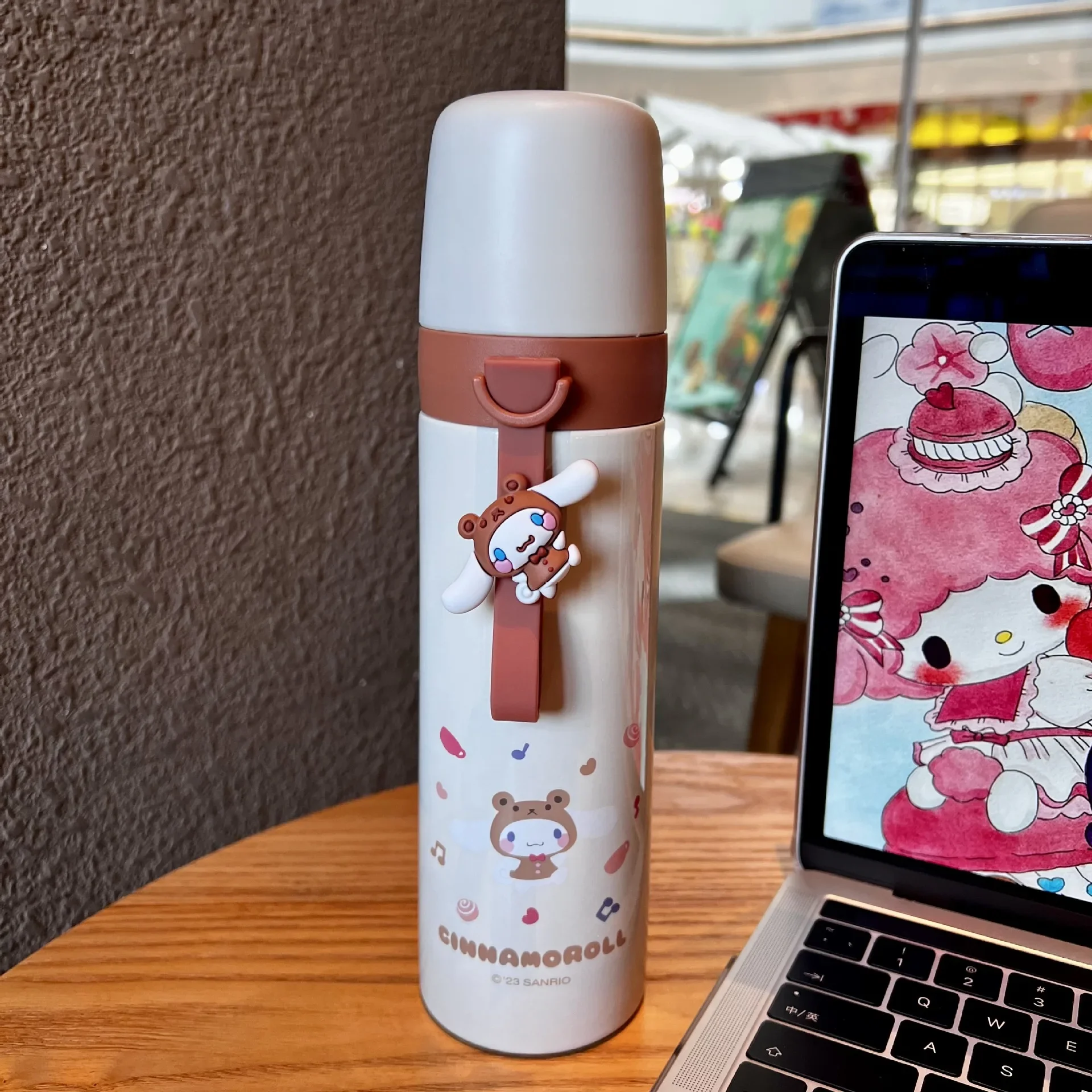 

500ML Sanrio Cinnamoroll Insulation Anime Kuromi Melody Stainless Steel Cup Mini Thermos Cup Water Bottle Thermos Girl Gift