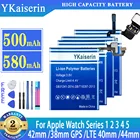 Аккумулятор ykaisсеребрин для Apple Watch Series 1 2 3 4 5 серия 1 серия 2 серия 3 серия 4 серия 5 42 мм 38 мм GPS + LTE 40 мм 44 мм