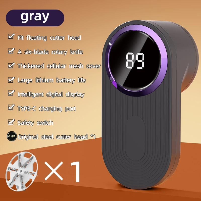 

Средство для удаления ворса с умным светодиодным дисплеем, 5-скоростная перезаряжаемая портативная бритва для ткани с USB-подключением, 5000 мАч, быстрая и тихая, лучший подарок