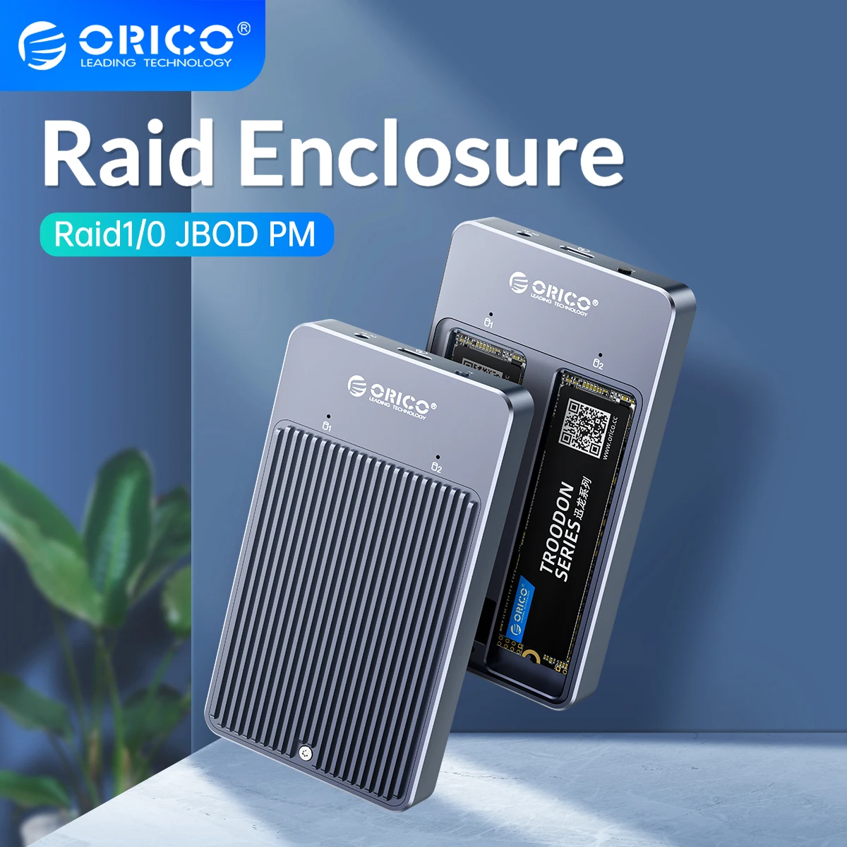 ORICO LSDT RAID Dual Bay M2 SSD Case Support M.2 NGFF SATA SSD Disk For B Key & B+M Key SSD Support PM/RAID 0/RAID 1/JBOD Mode