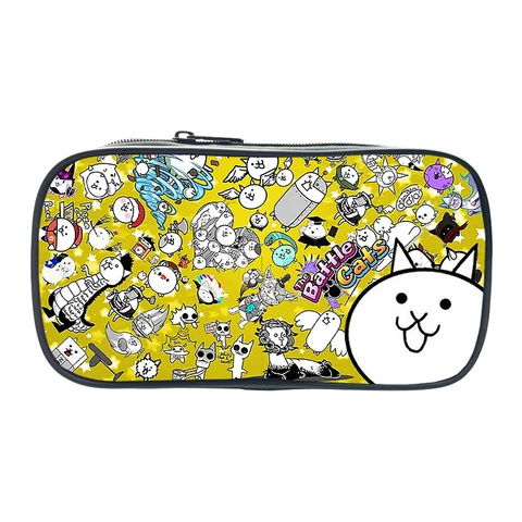 Косметичка с принтом Battle Cat, сумка-карандаш, женские косметички, пенал для мальчиков и девочек, детские школьные принадлежности, сумка для ручек, подарки