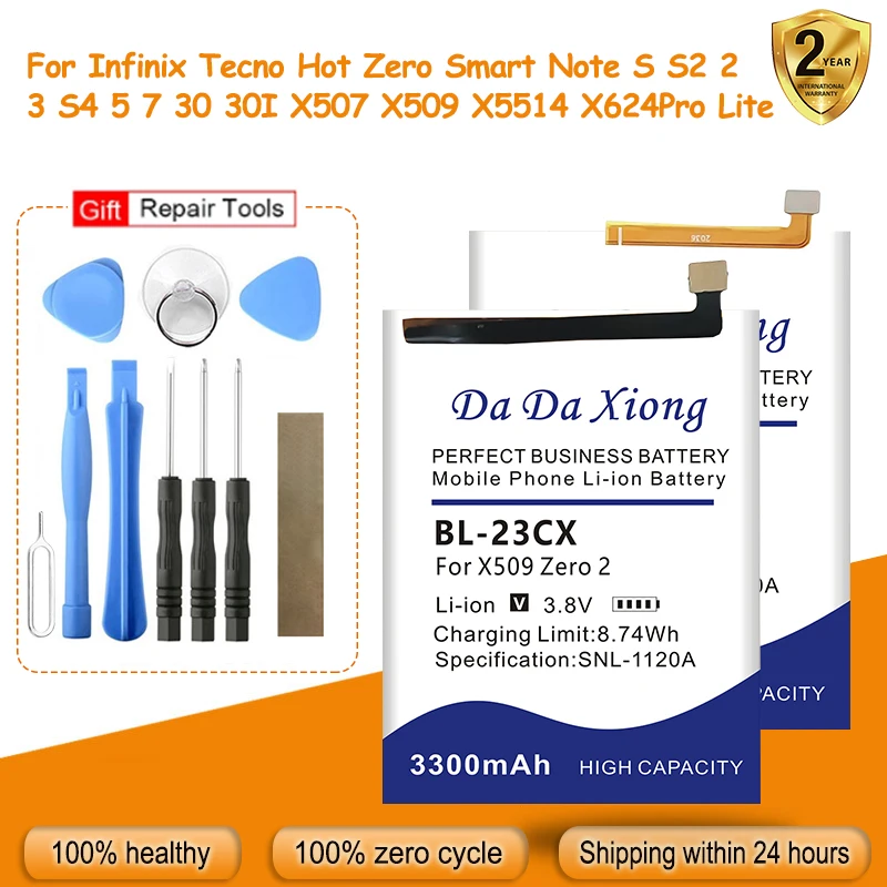 BL-30VX BL-30QX BL-30ix Новый аккумулятор для Infinix Tecno Hot Zero Smart Note S S2 2 3 S4 5 7 30 30I X507 X509 X5514 X624 Pro