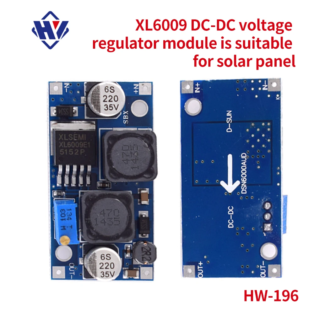 

XL6009 DC DC Adjustable Converter Boost and Step-down Module Suitable Solar Power Supply Panels Automatic Boost Drop