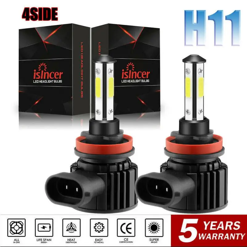 

Durable Led Car Headlight H8/9/11 8000lm 6000k Superbright Auto Headlamp Fog Light Bulbs Car Accessories Led Headlight