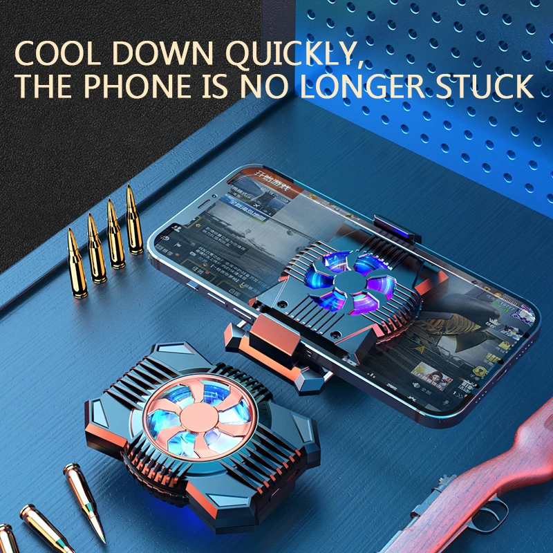 

Cell Phone Cool Heat Sink Mobile Phone Stand Mini Gaming Phone Cooler Cooling Fans Cooling Artifact Mobile Game Accessories