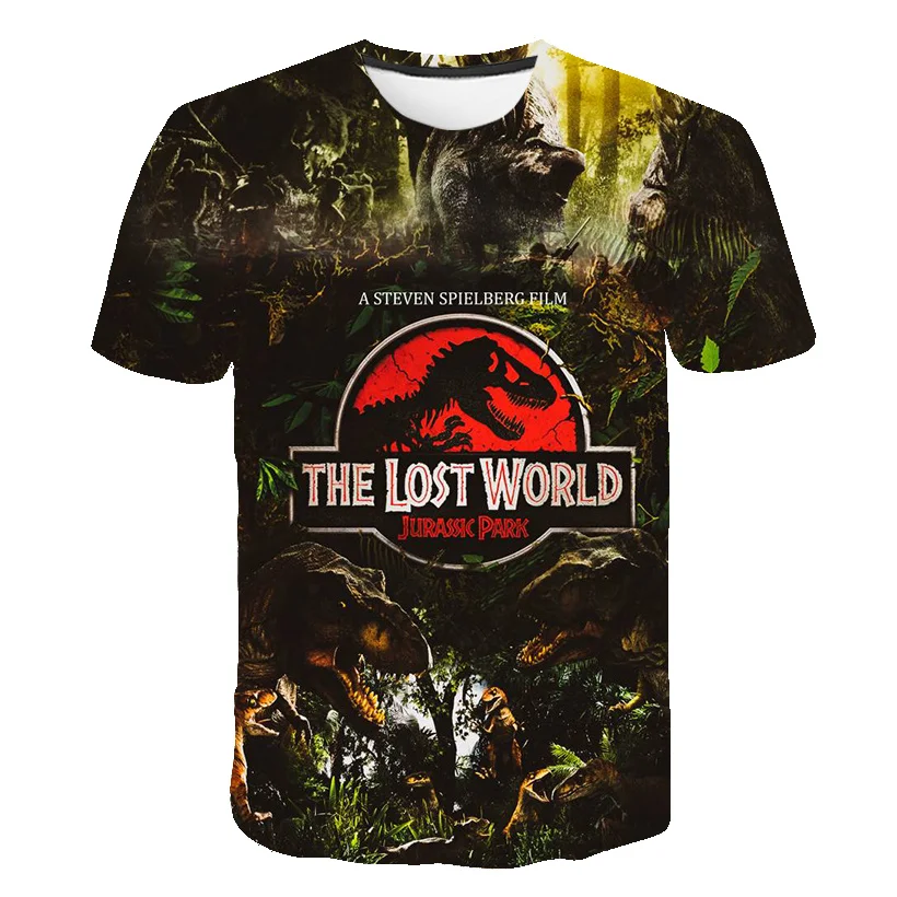 

New Jurassic Park 3D Print T-shirt Jurassic World Dinosaur Fashion Kids T Shirt Children Tshirt Tops Summmer Boy Girl Clothing
