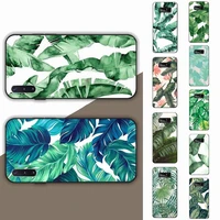 palm tree leaves phone case for samsung note 5 7 8 9 10 20 pro plus lite ultra a21 12 72