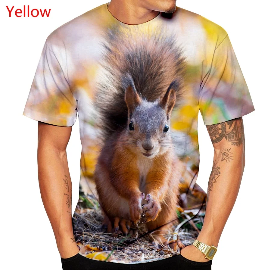 

New Arrivals men&women Printed T-Shirt Short Sleeve Casual squirrel 3d T Shirt men&women Tops