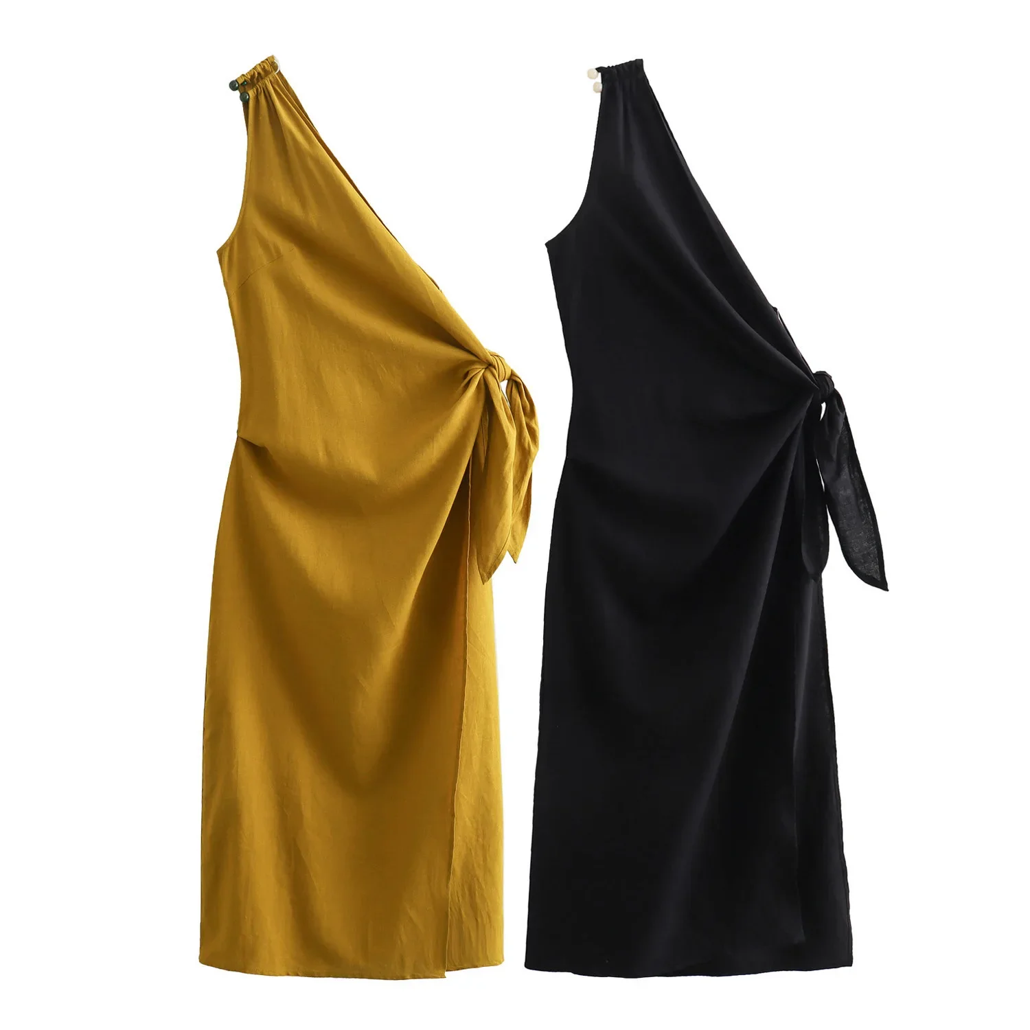 Новинка Весна 2024 женская одежда в европейском стиле модное стройнящее платье