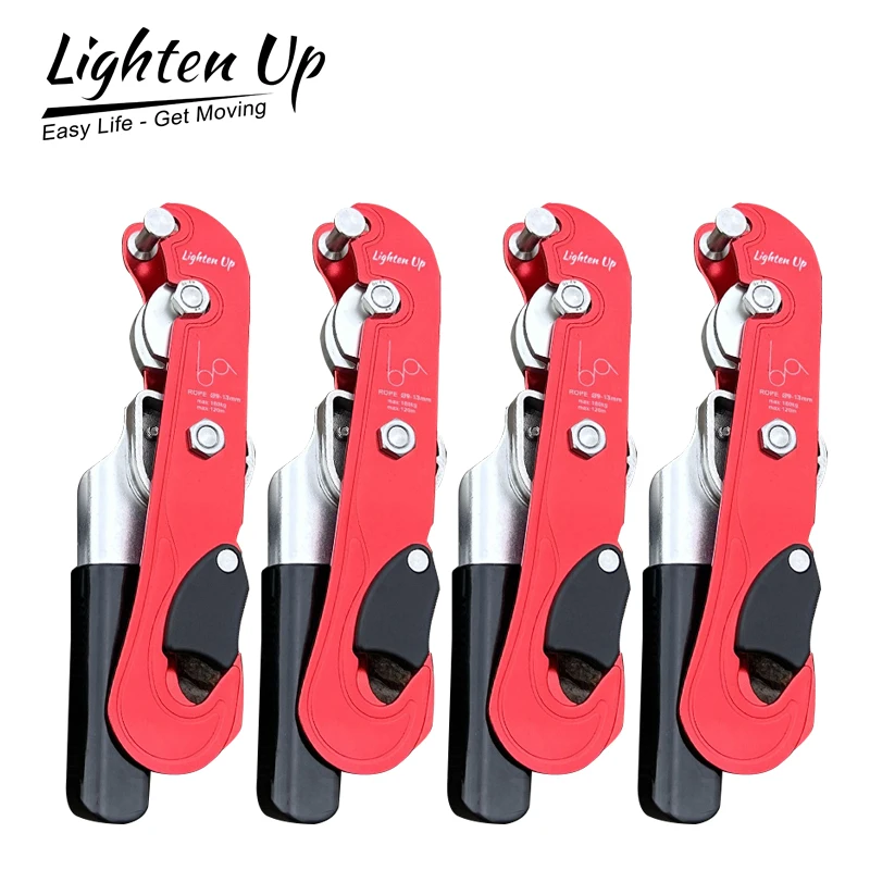 

4PCS Climbing Down Camping Descender Stop Rock 데상트 Descent Device Downhill Rappelling Handle Control Abseiling Mountaineering