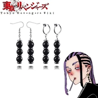 tokyo revengers wakasa imaushi earrings anime cosplay props hanafuda drop earrings for women men fashion jewelry accessories