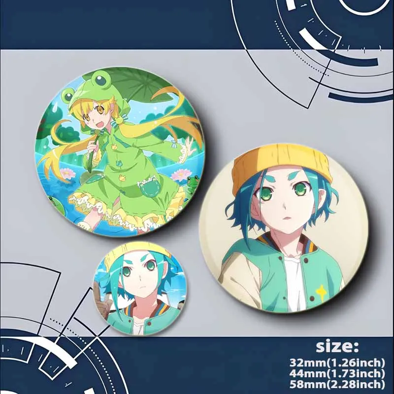 Anime Monogatari Series:Off & Monster Season Pins Oshino Shinobu Ononoki Yotsugi Cartoon Badges Round Reative Gifts Brooches (art.: 3920ca58b755b) - 3920ca58b755b