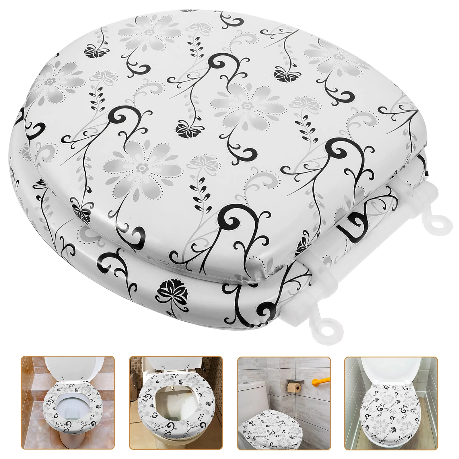 

Bathroom Toilet Cushion Reusable Pad PVC Seat Kids Supplies Lid Mat Graffiti Washable Cover