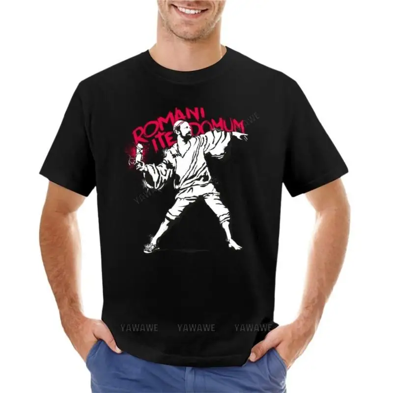 

Мужская футболка с круглым вырезом, футболка teeshirt Romani Ite Domum, графическая футболка, футболка с принтом животных, футболка для мальчиков, Мужская хлопковая футболка s
