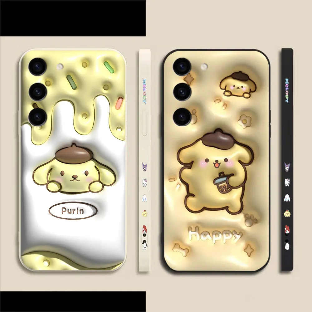 

Cute Pom Pom Purin Phone Case For Samsung S23 S22 S21 S20 FE S11 S11E S10 S10E S9 S30 Ultra Plus 4G 5G Case Fundas Shell Capa