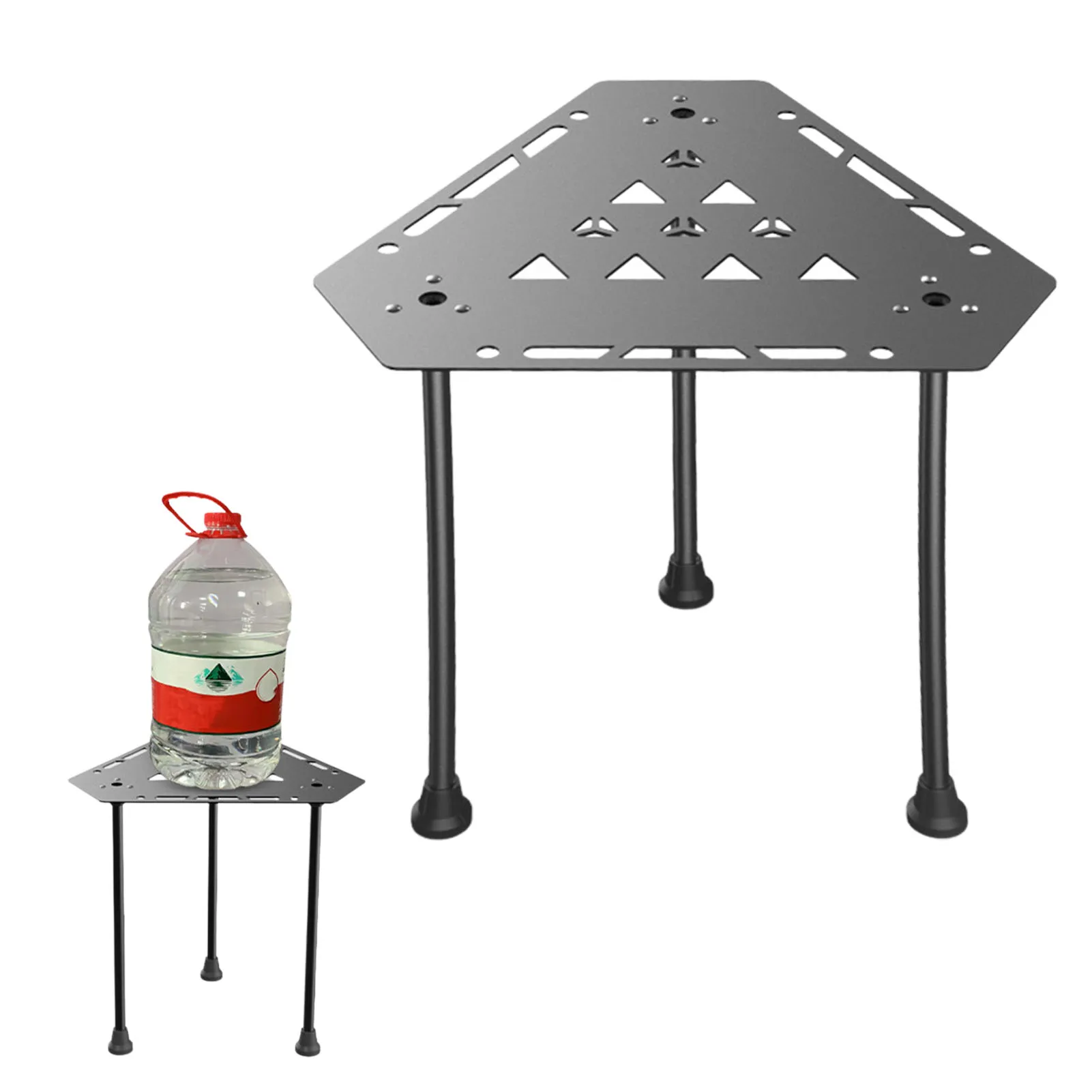 

Portable Alloy Camping Tables Outdoor Aluminum Alloy Stackable Triangle Table For Picnics & Camping Wine Glass Holders Kids &