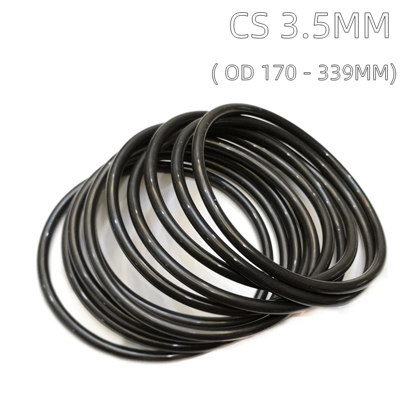 

Custom EPDM O Rings Gasket Cushion Aging Weather Chemical Acid Alkali Resistant CS 3.5mm Black