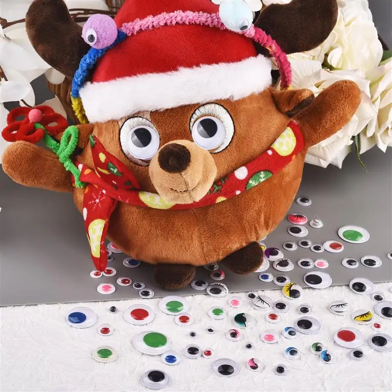 

Diy Black White Self-adhesive Doll Eye Movable Simulation Animal Wiggly Googly Eye DIY Children Toy Craft Art Supplies