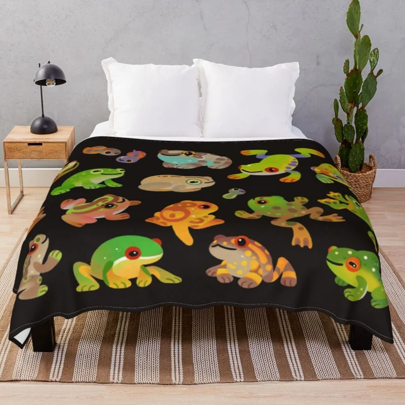 

Tree Frog k Thick Blanket Flannel Summer Multi-fuion Unisex Throw Thick Blankets for Bed Sofa Camp Office