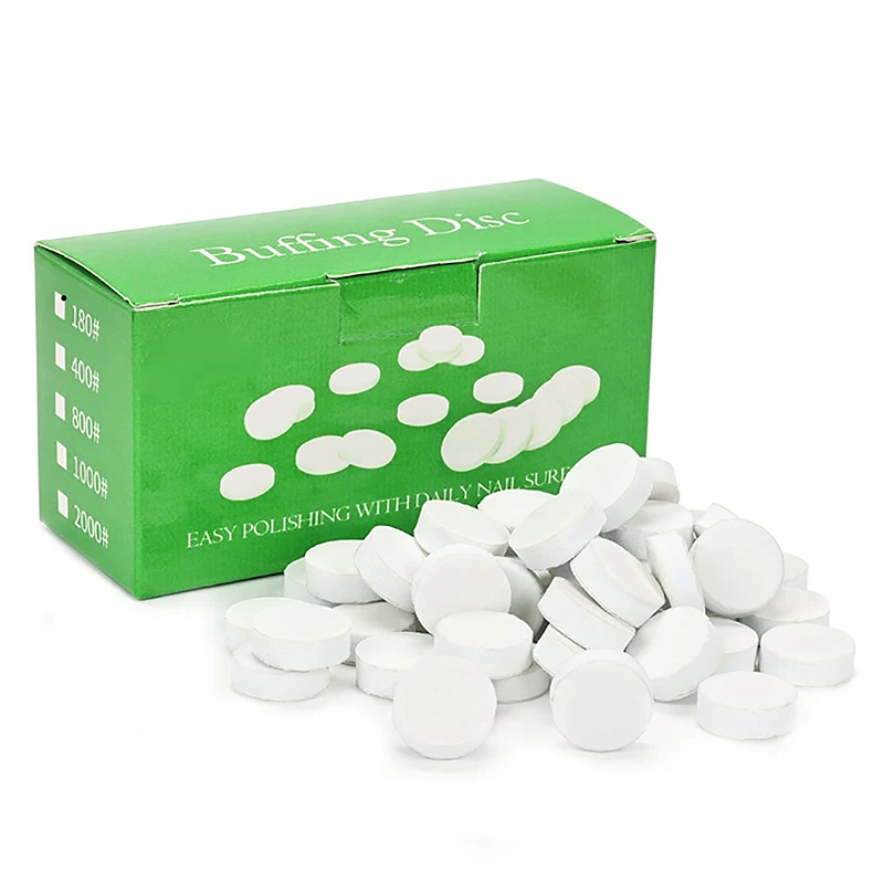 

50 шт./коробка 15 мм полировальный диск для маникюра полировка шлифовальная бумага без металлического диска сверла для ногтей аксессуары