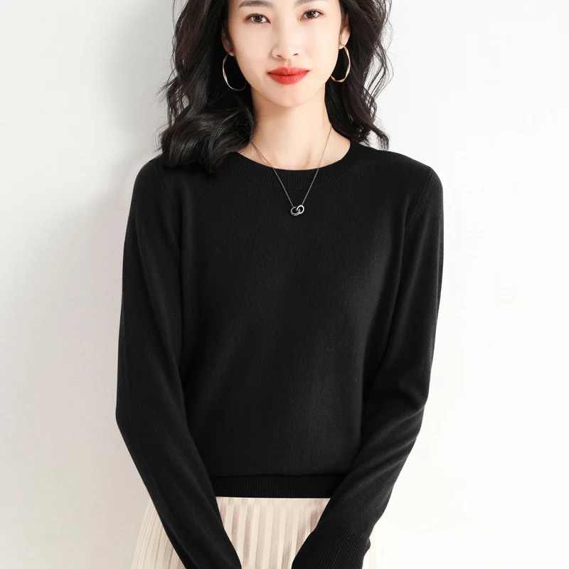 

Knit Sweater Oversize Women's O-Neck Women Long Sleeve Sweetshirts Oversized Pullover Female 2023 Slim Sweaters Blouse Jumper