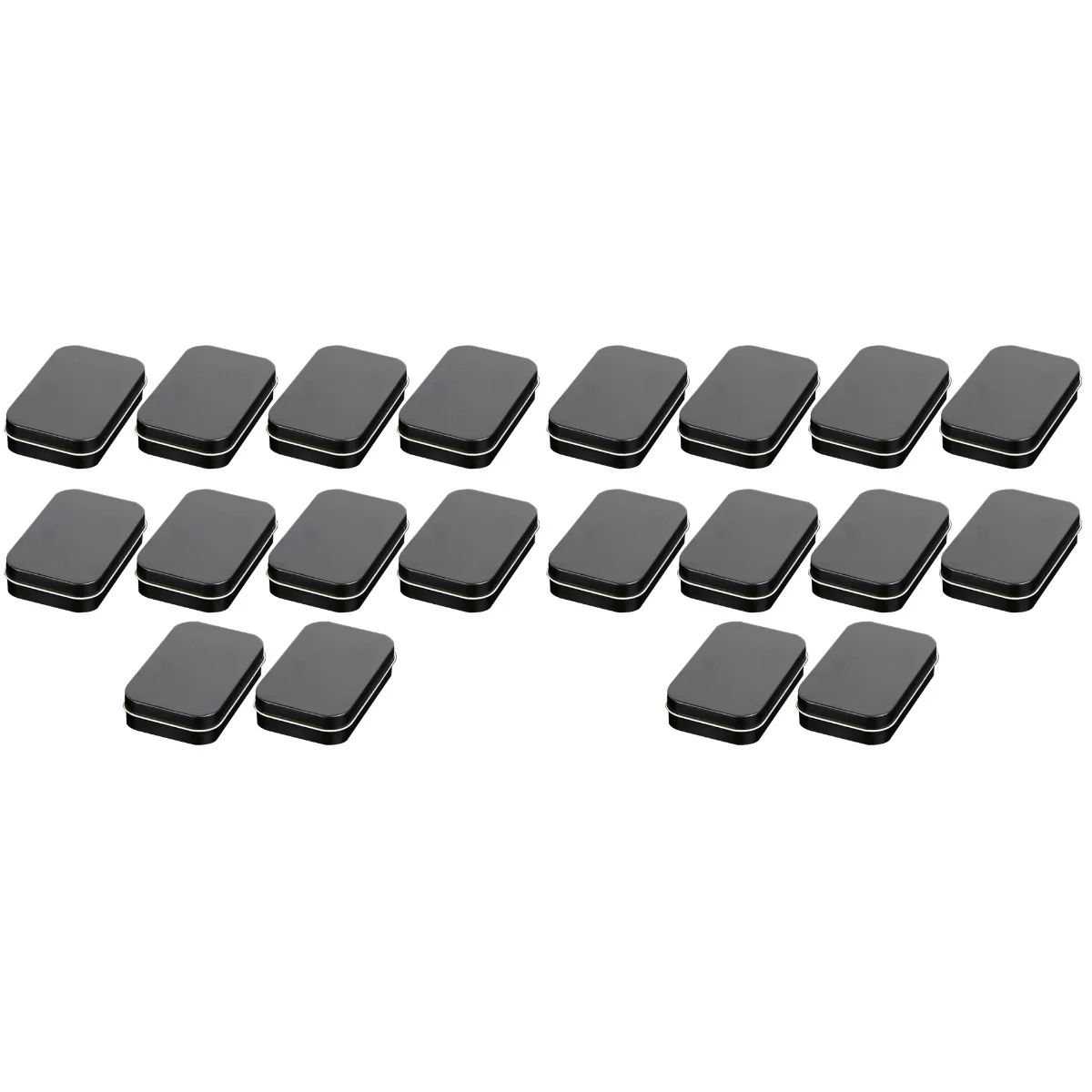 

Tinplate Black Box Storage Tins Lids Containers Rectangular Cans Toys