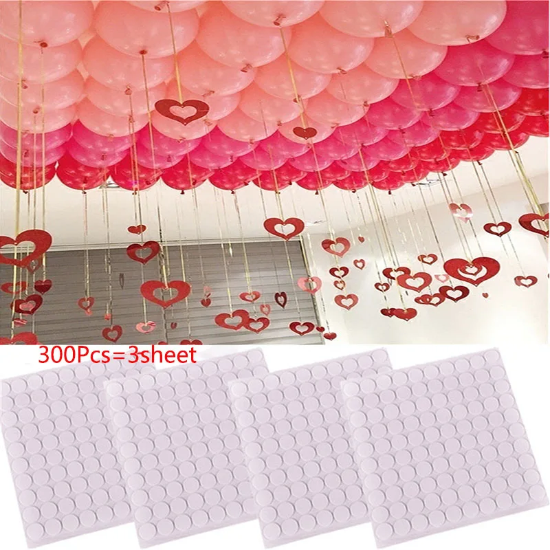 

Клейкая насадка для воздушных шаров, 100/300 шт., для крепления воздушных шаров к потолку или стенам, товары для украшения дней рождения, свадьбы