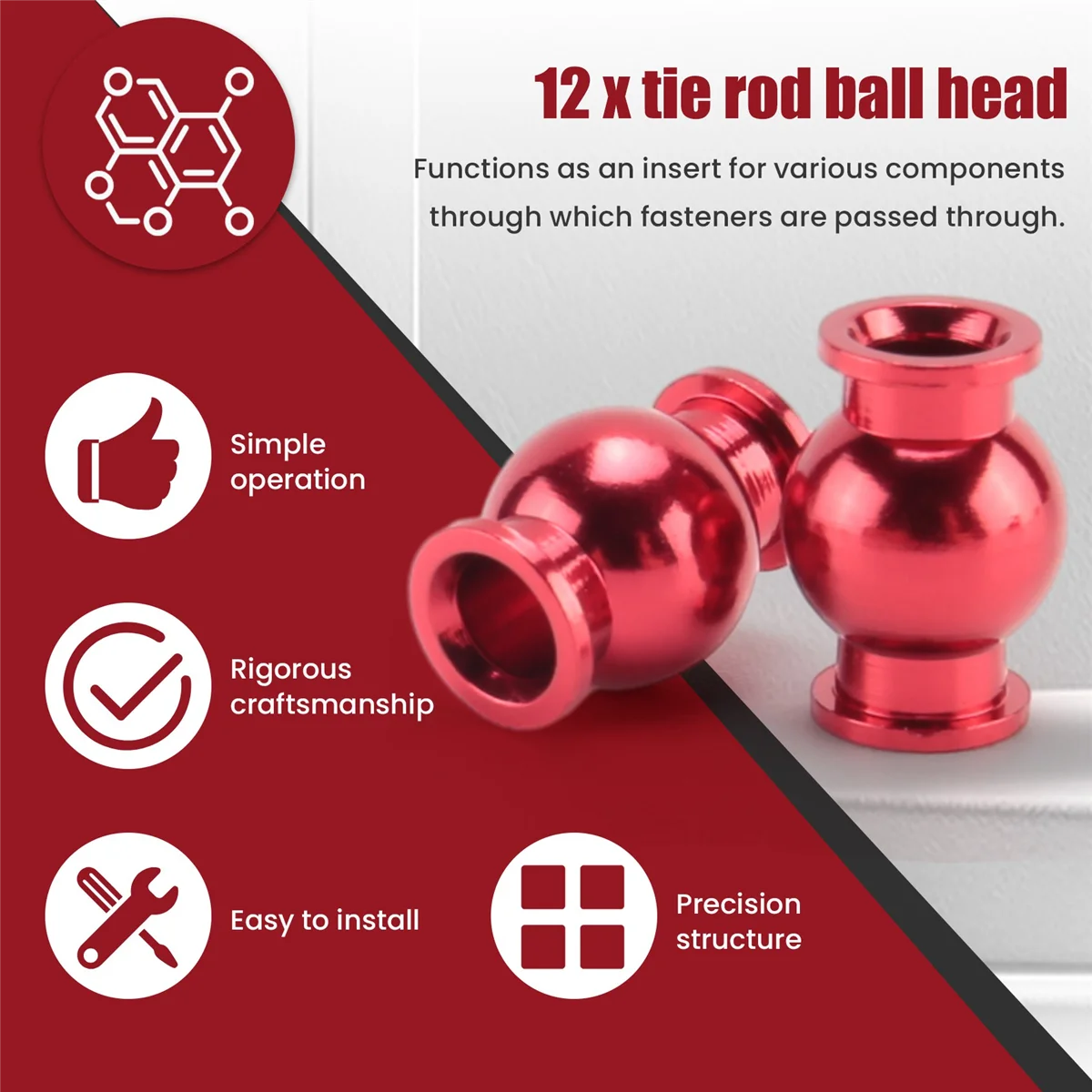 Комплект из 22 поворотных шариковых головок алюминиевого сплава для Arrma 1/10 4X 4 Granite