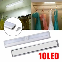 led wireless cabinet light pir motion sensor night lights for hallway kitchen bedroom lighting portable mini aluminum wall lamp